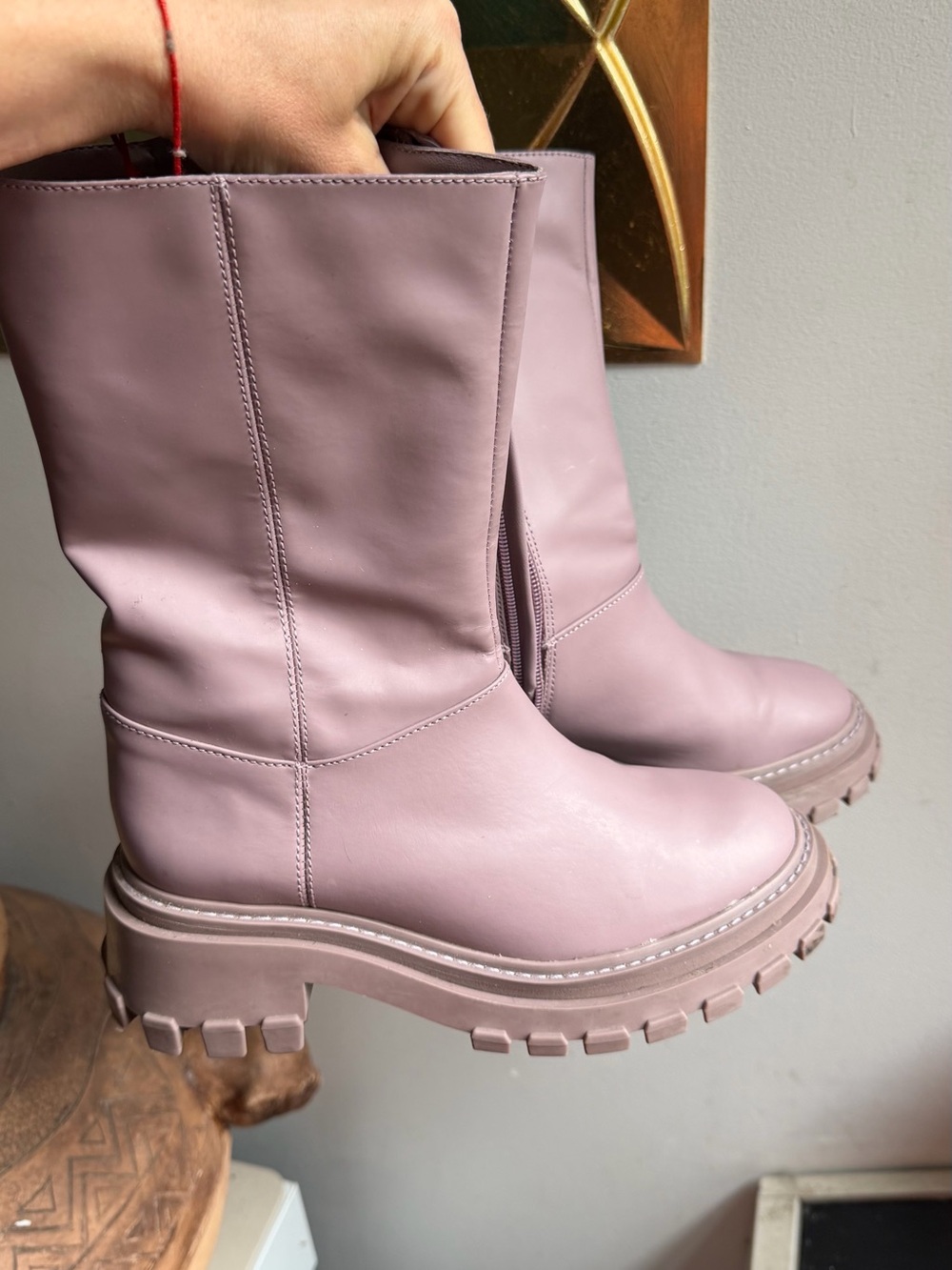 SCHUTZ mauve ankle boots. Size 37.5 /7/5